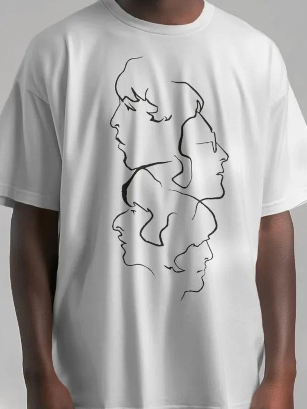 The Beatles Line Art Graphic T-Shirt